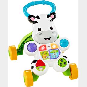 FISHER-PRICE BABY LEARNING TOY LEARN WITH ME ZEBRA WALKER WITH MUSIC LIGHTS AND FINE MOTOR ACTIVITIES FOR AGES 6+ MONTHS