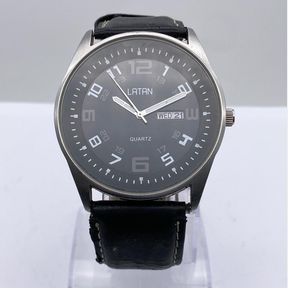 MENS LATAN BLACK DIAL WATCH WITH DATE FUNCTION 6375