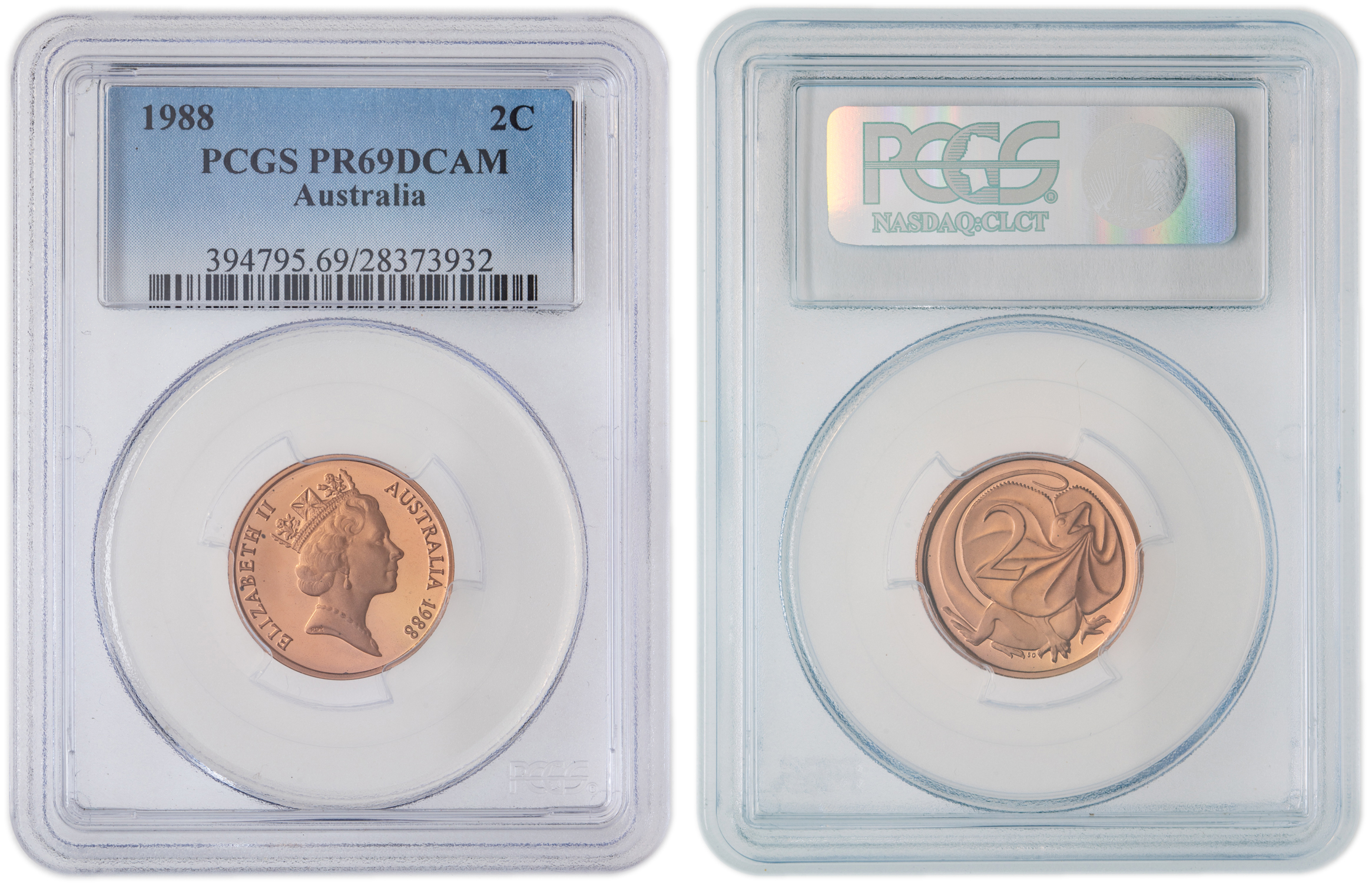 Elizabeth II, Two Cent, 1988, PCGS PR69DCAM