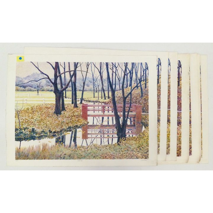 77pc Mike Pease ''Red Bridge'' Prints & Test Prints.