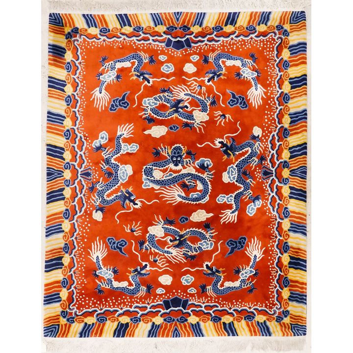 Chinese Imperial Palace Dragon Wool Rug 9'x12'