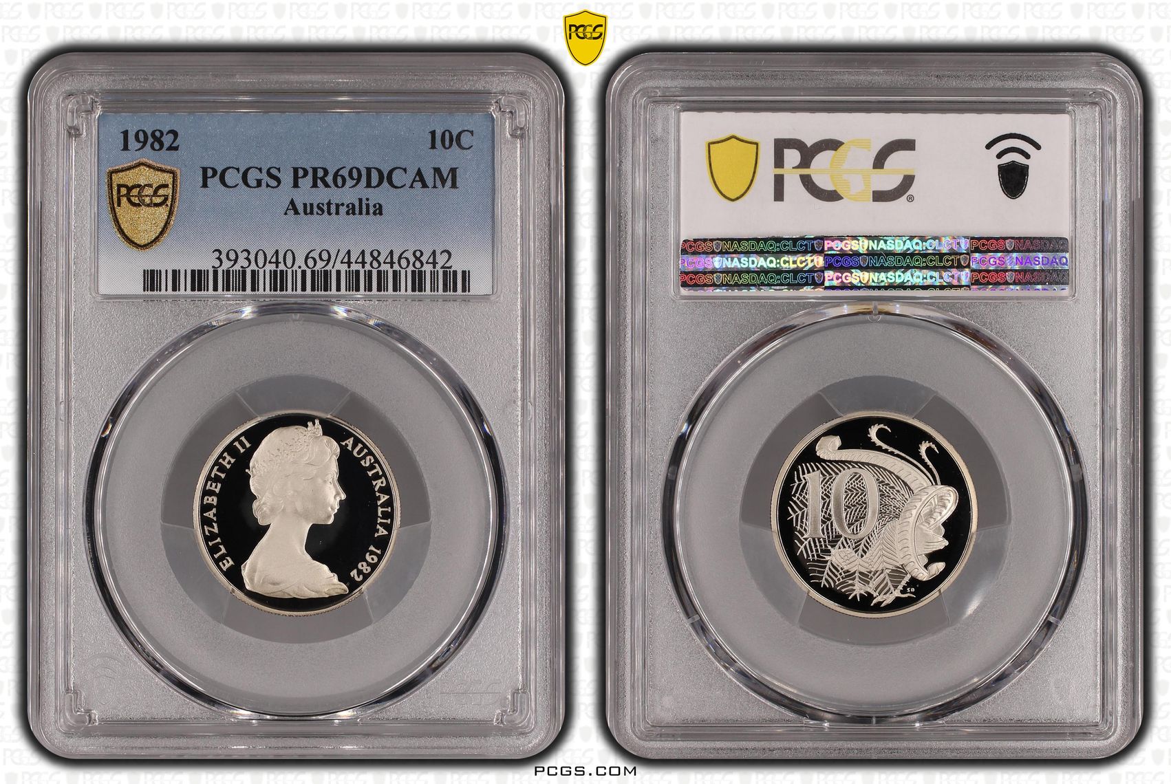 , Ten Cent, 1982, Pcgs Pr69dcam