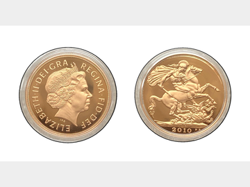 2010 GOLD PROOF HALF SOVEREIGN IN CAPSULE