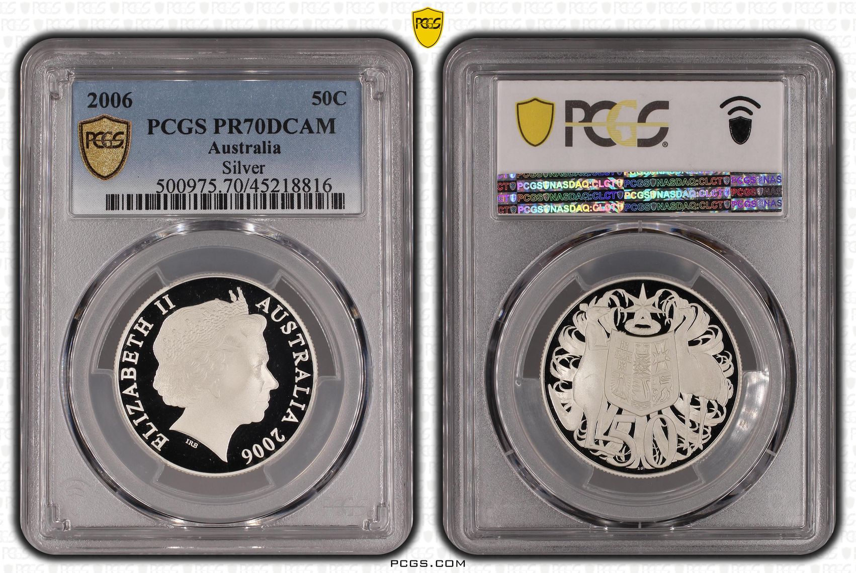 2006 Australia Fifty Cent, 50c Silver Silver PCGS - PR70DCAM POP 16/0 -816