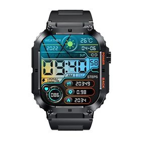 K57 Rugged Military Smartwatch Android/iPhone Fitness Tracker Silver |