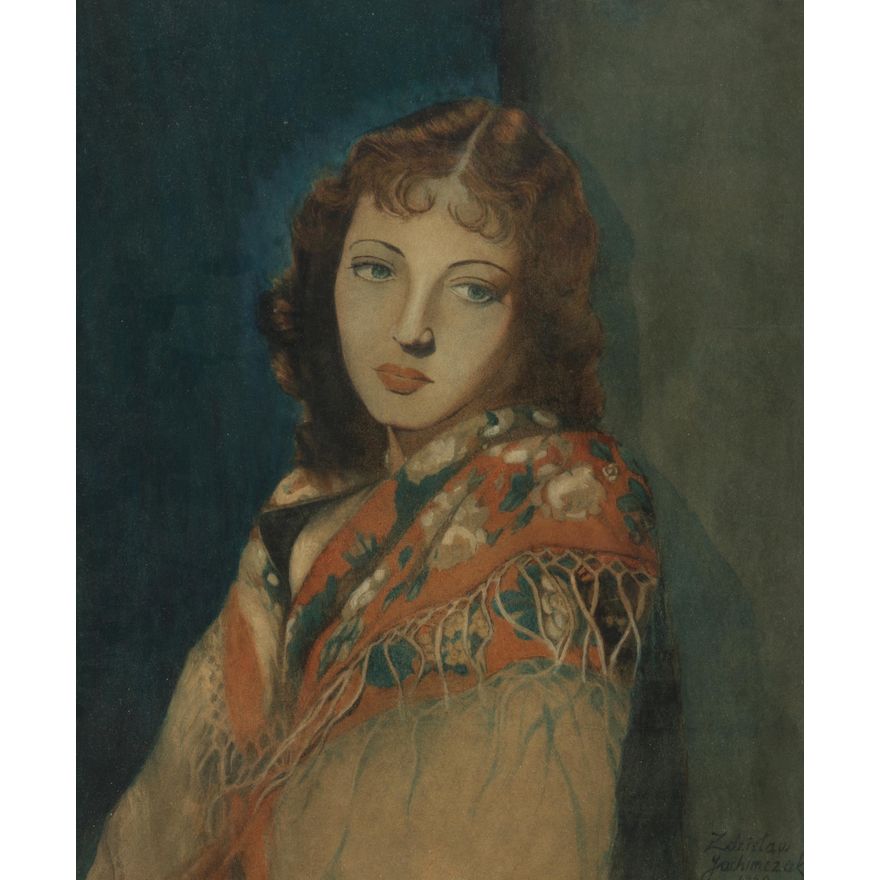 Zdzisław Jachimczuk | Dziewczyna w huście na ramionach, 1940 r.