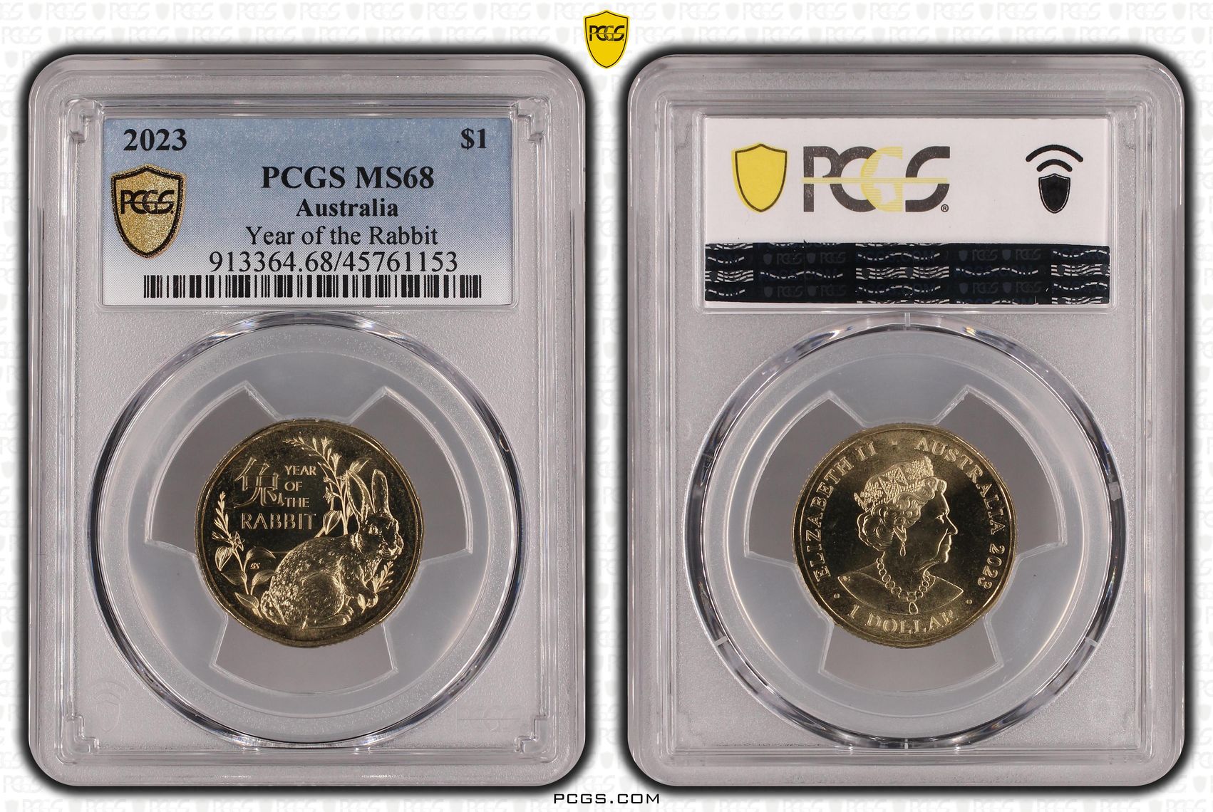 Year of the Rabbit, One Dollar, 2023, PCGS MS 68