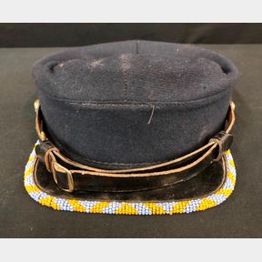 American Indian Movement (AIM) Protest Items - Beaded Cap and Bumper Stickers