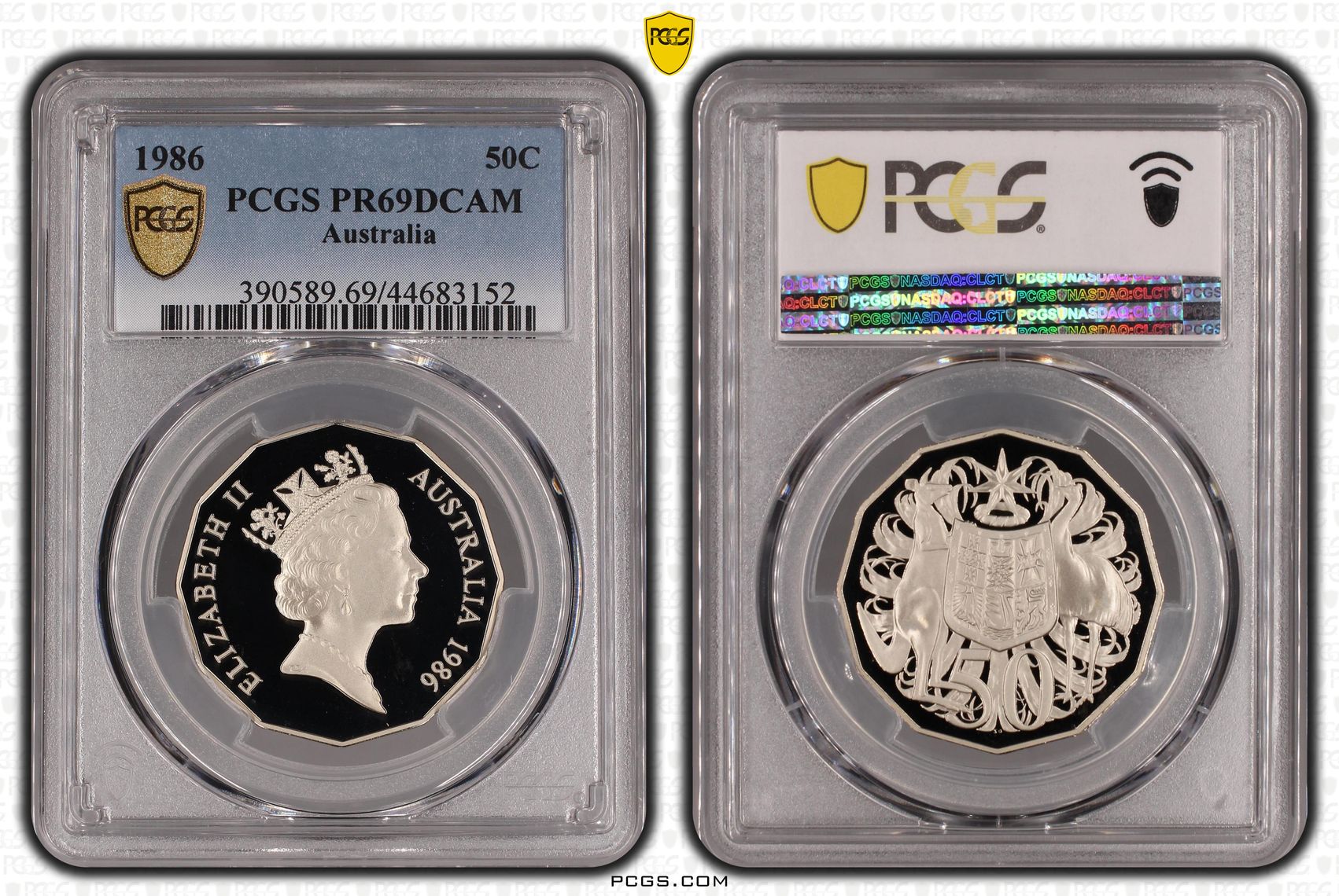 Fifty Cent, 1986, PCGS PR69DCAM