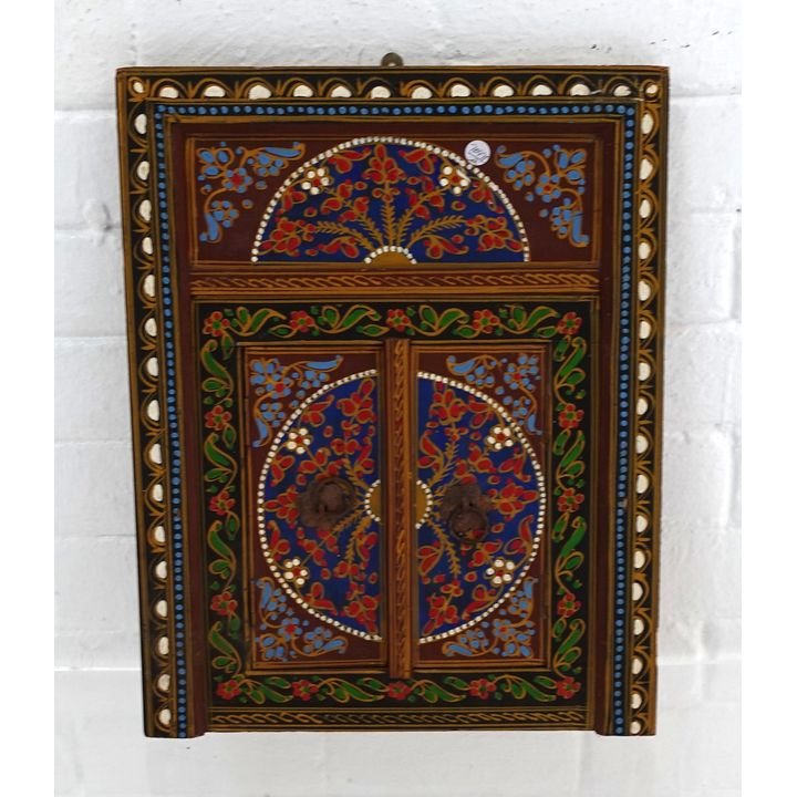 INDIAN PAINTED TWO-DOOR PANEL