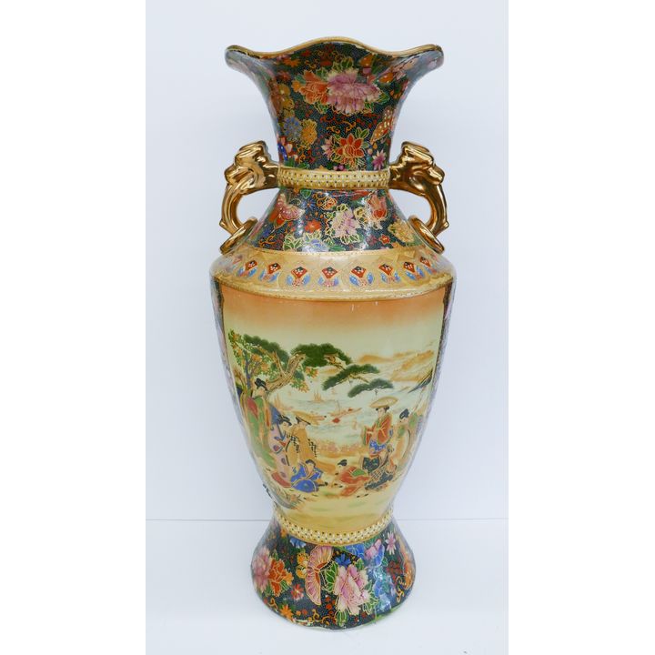 Chinese Gilt Porcelain Floor Vase- 24''