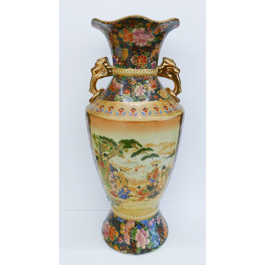 Chinese Gilt Porcelain Floor Vase- 24''