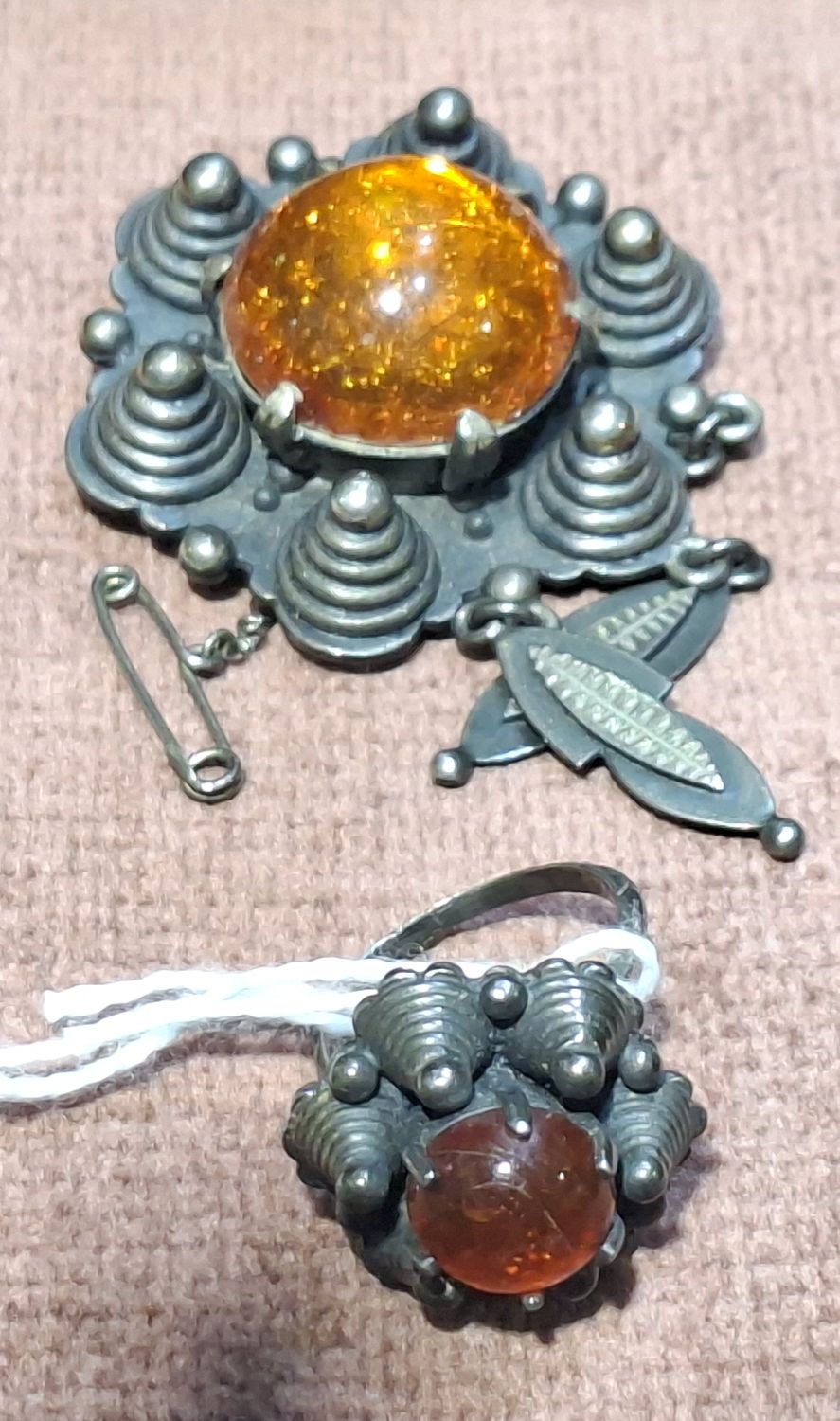 Australian Silver Ring And Brooch