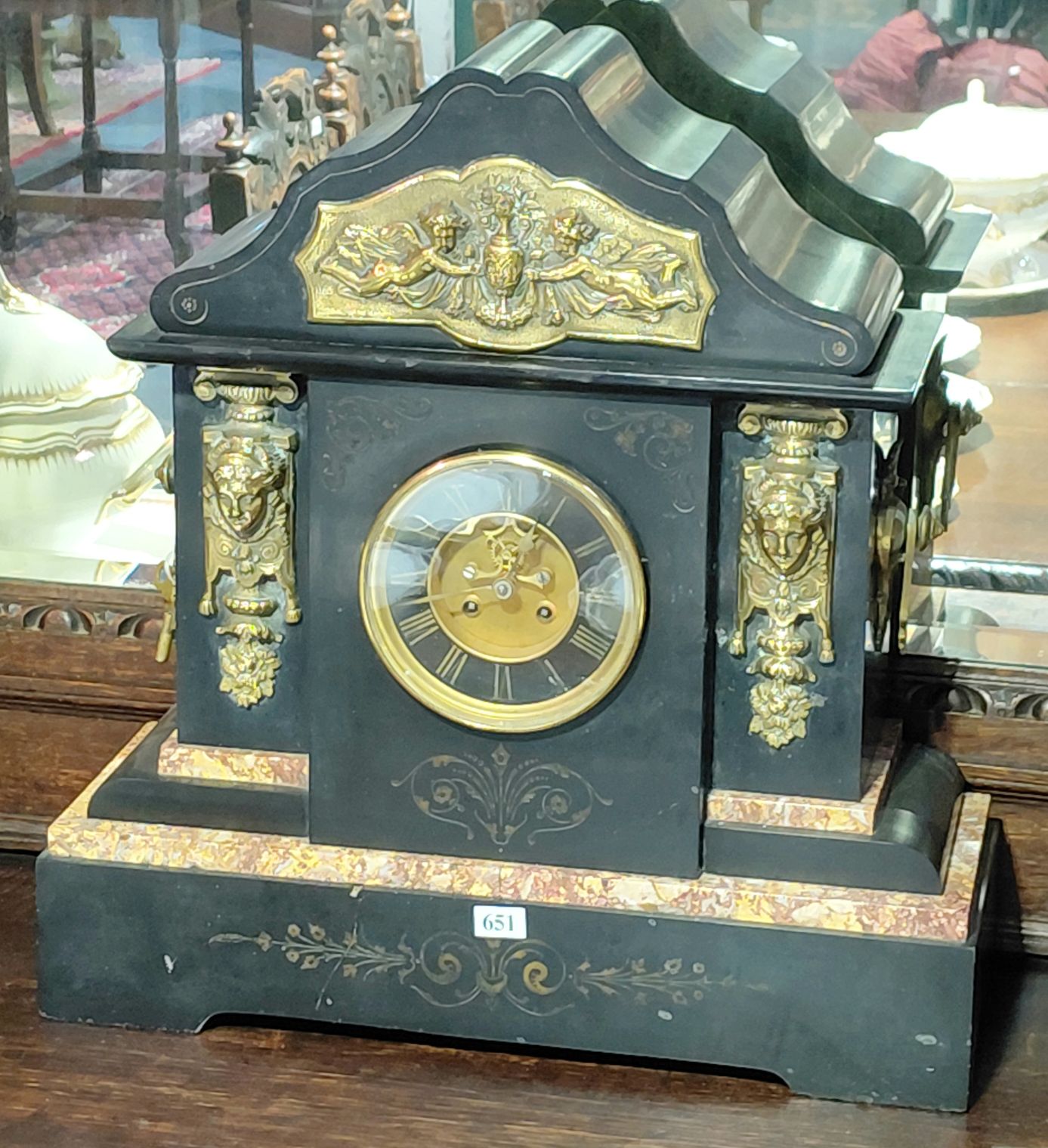 A.D. MOUGIN DEUX MEDAILLES CLOCK