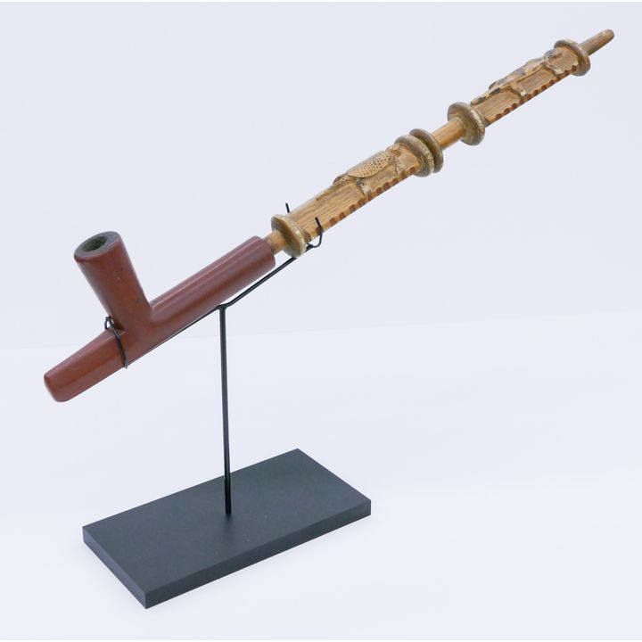 Antique Sioux Plains Indian Puzzle Pipe