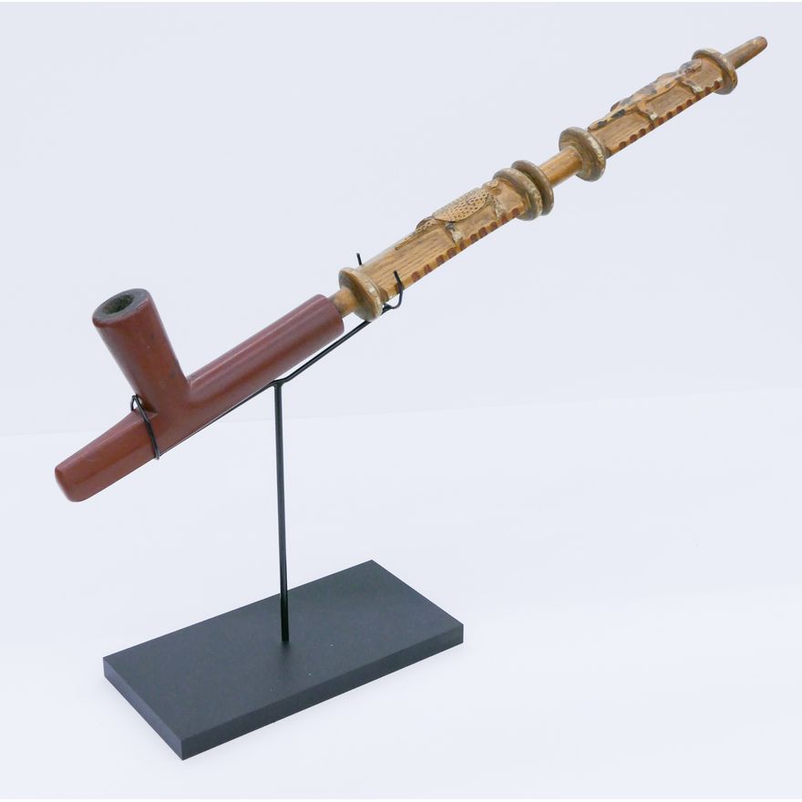 Antique Sioux Plains Indian Puzzle Pipe
