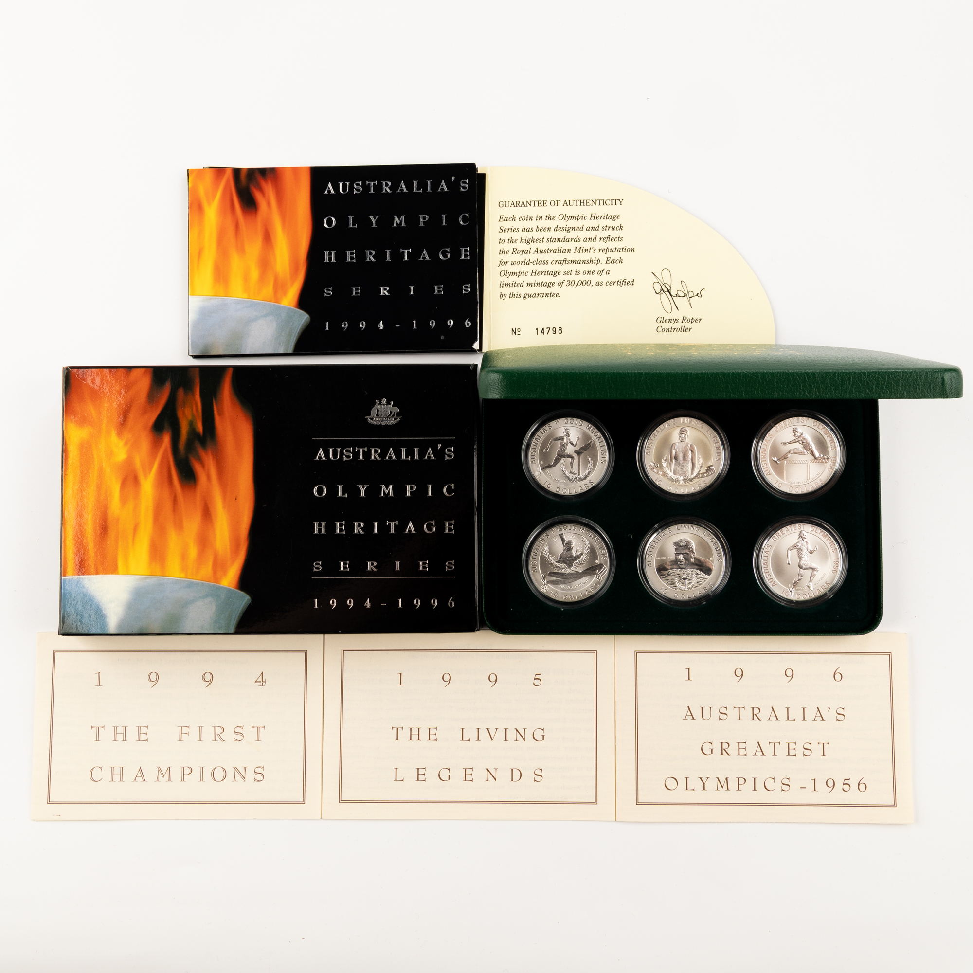 Elizabeth II, RAM- Olympic Heritage Series, Ten Dollars, 1994 - 1996, FDC