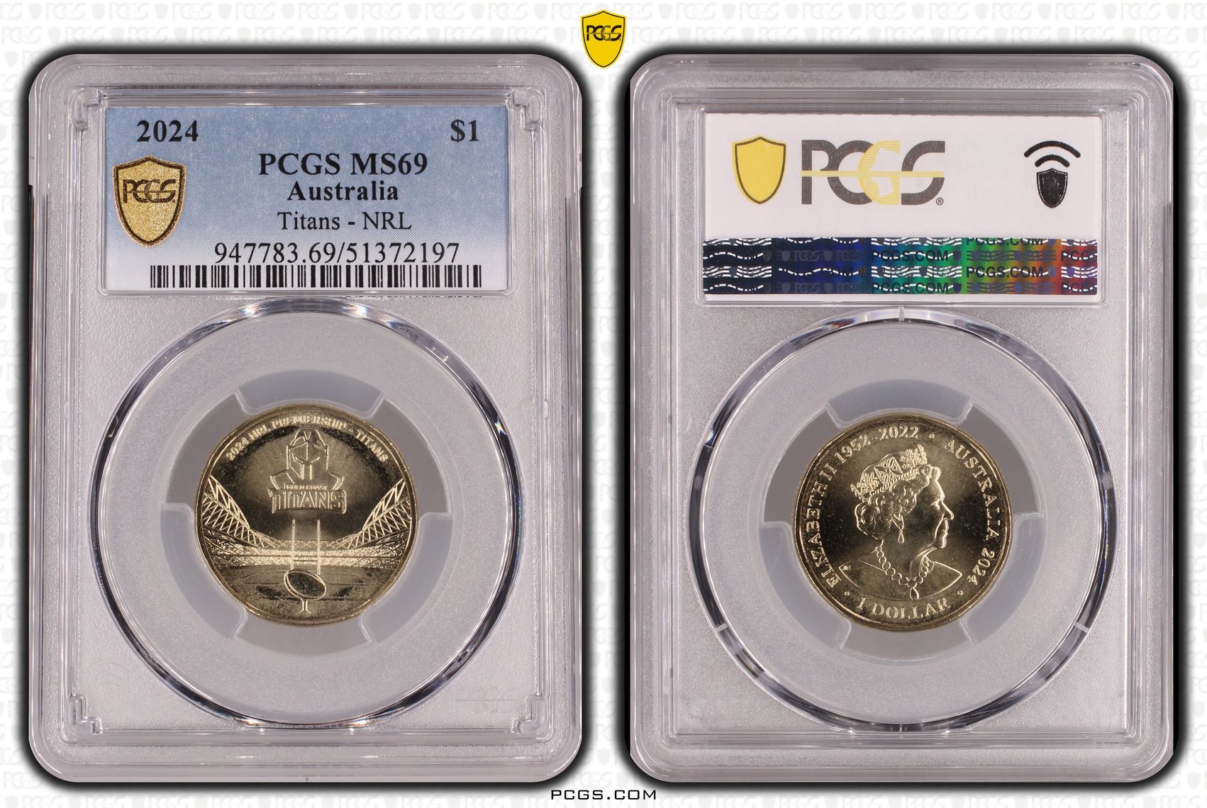 Titans - NRL, POP 1/0, One Dollar, 2024, PCGS MS69