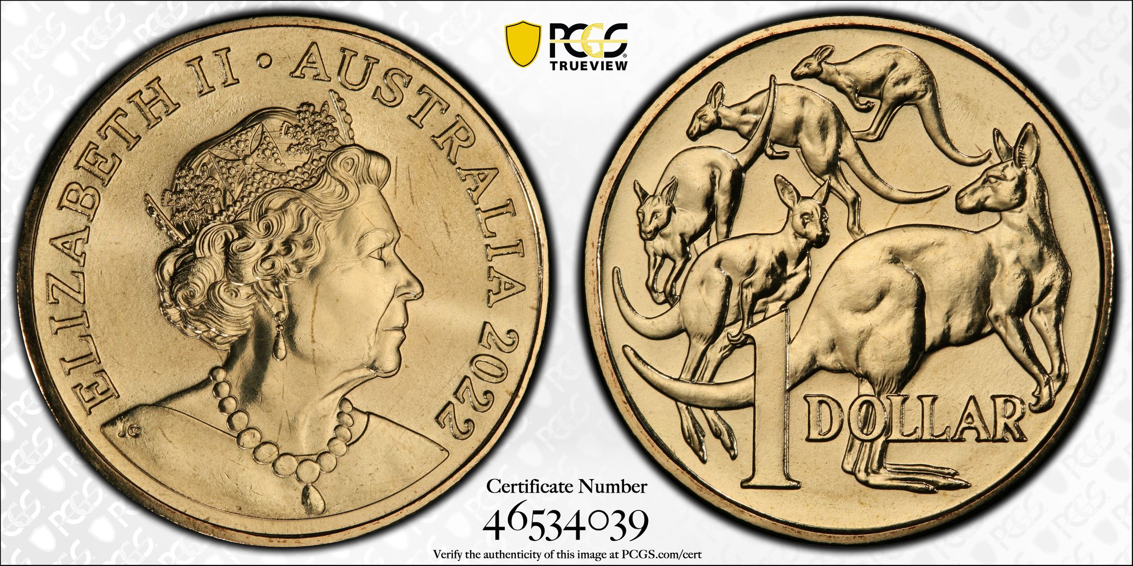 One Dollar, 2022, PCGS MS 67