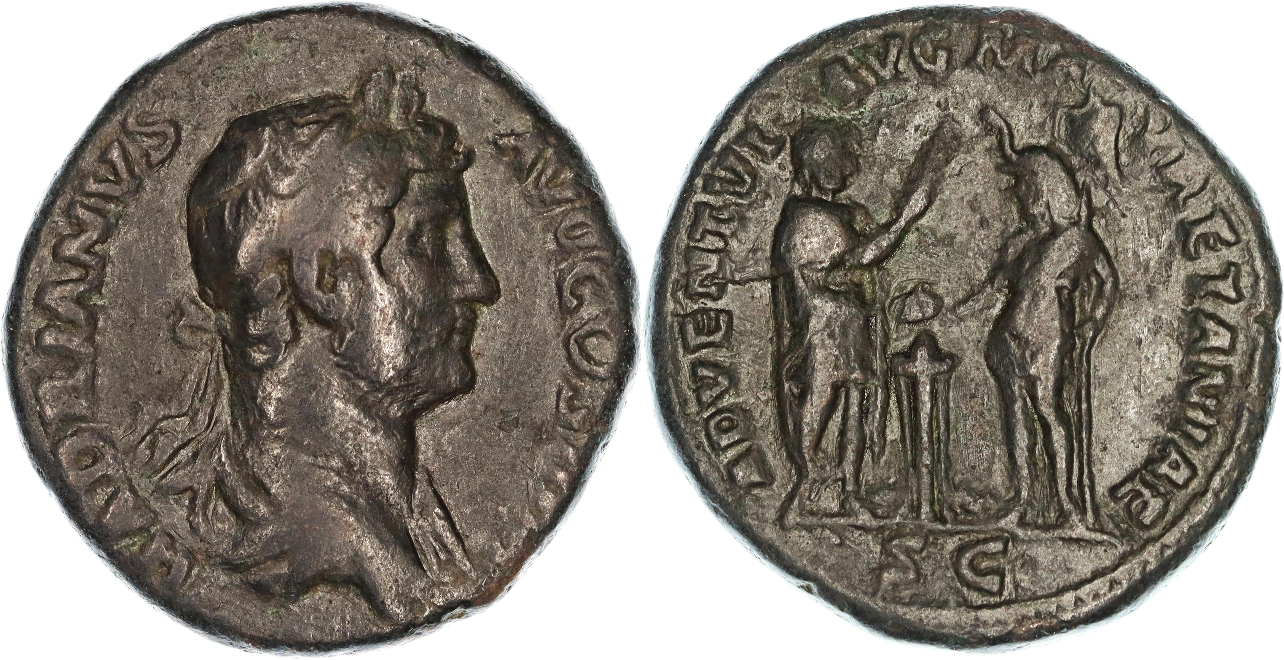 Roman Empire, Hadrian, Æ As, 130-133 AD, F
