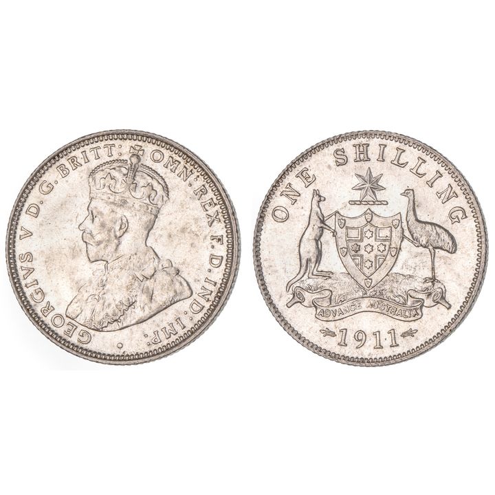 George V, Shilling, 1911, UNC