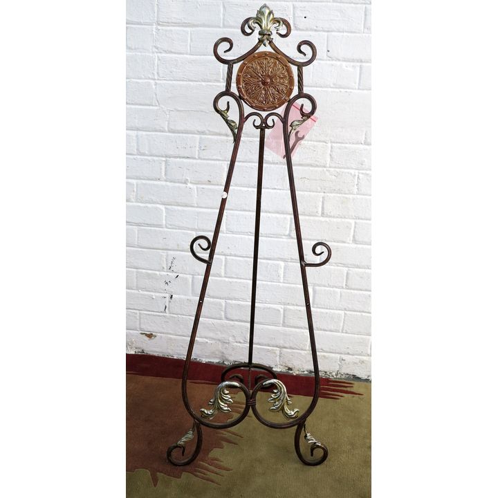 LARGE STEEL AND CERAMIC EASEL