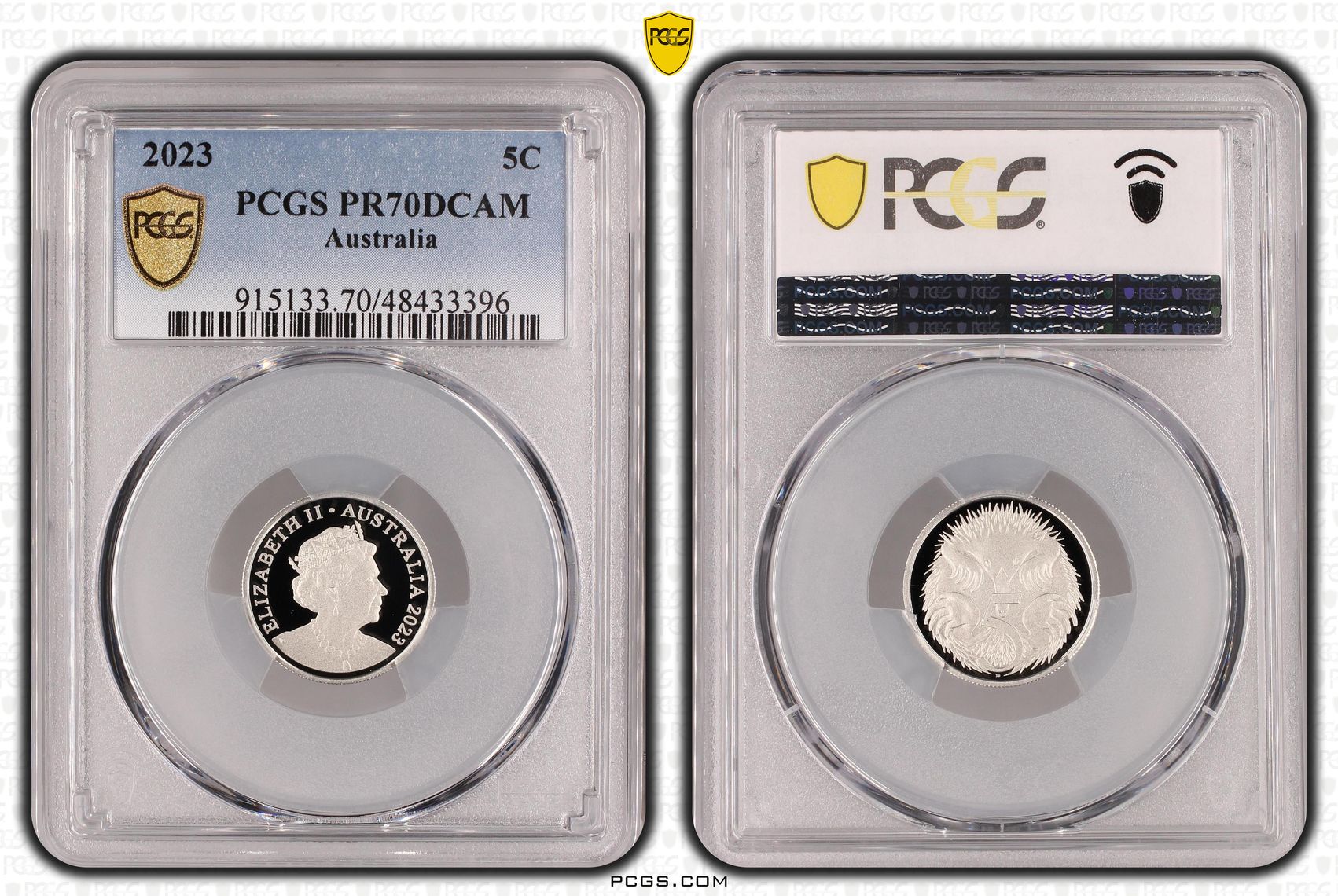 Elizabeth II, Five Cent, 2023, PCGS PR70DCAM