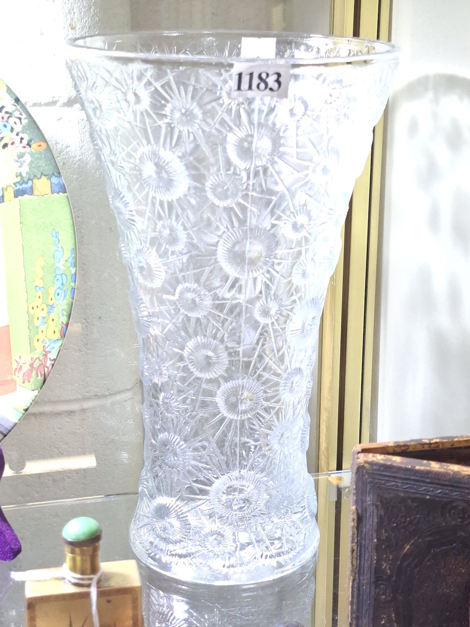 Italian Pressed Glass Vase