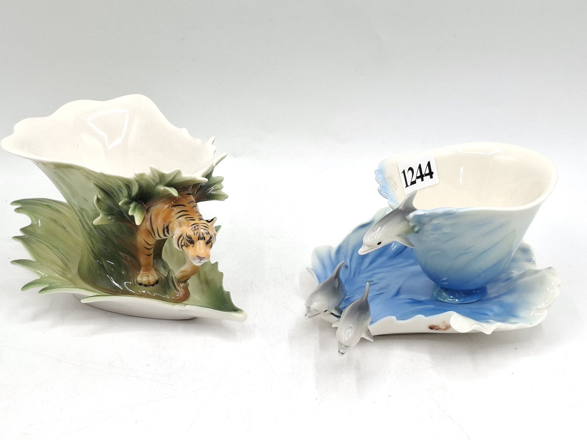 1244 · FRANZ CERAMIC CUPS AND SAUCERS