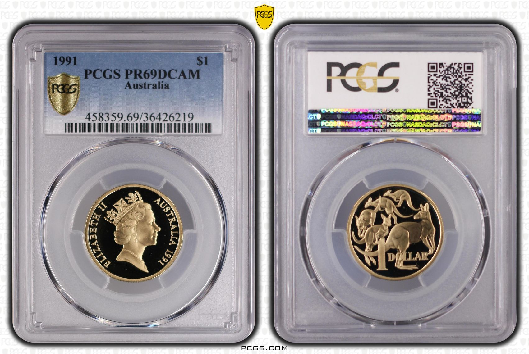 One Dollar, 1991, PCGS PR69DCAM