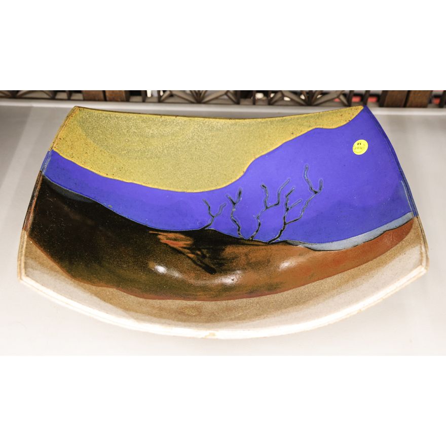 Bill Sage Stoneware Landscape Large Bowl 16''