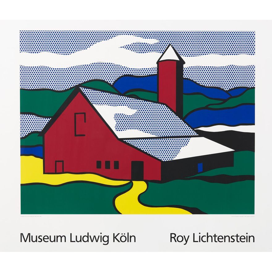 Roy Lichtenstein, Red Barn II - poster for the Museum Ludwig Koln