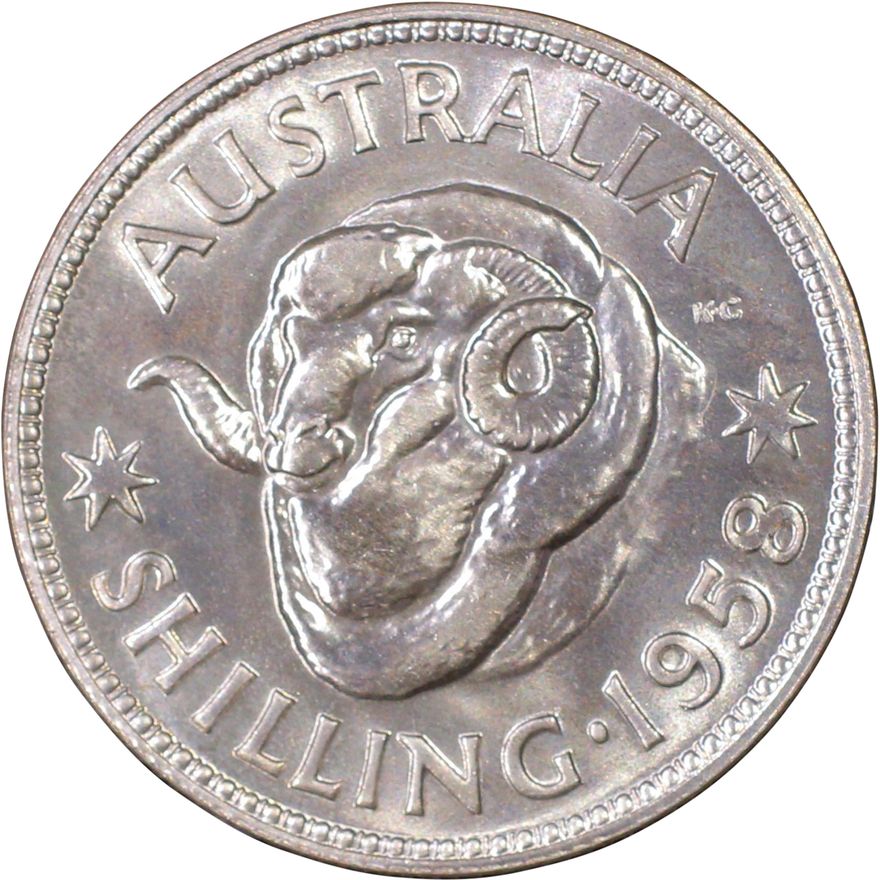 Elizabeth II, Shilling, 1958, PR 67