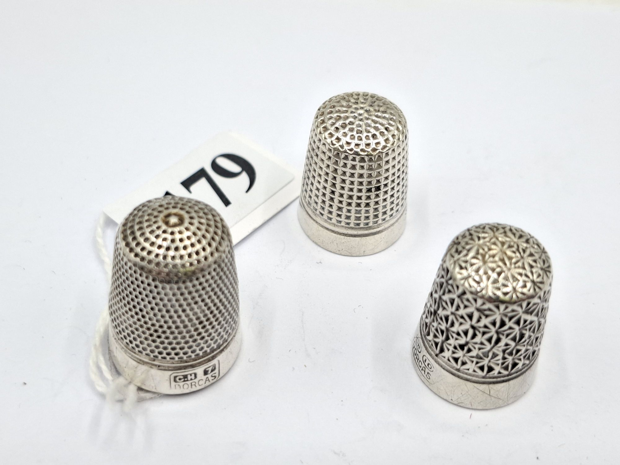 Three Charles Horner Thimbles