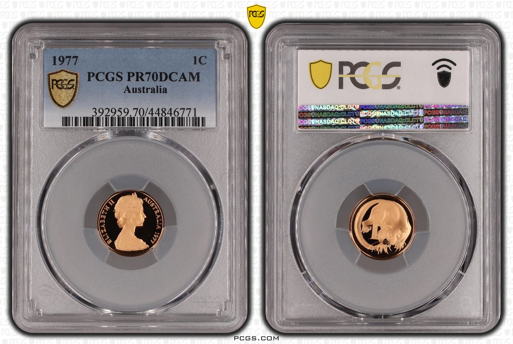 One Cent, 1977, Pcgs Pr70dcam
