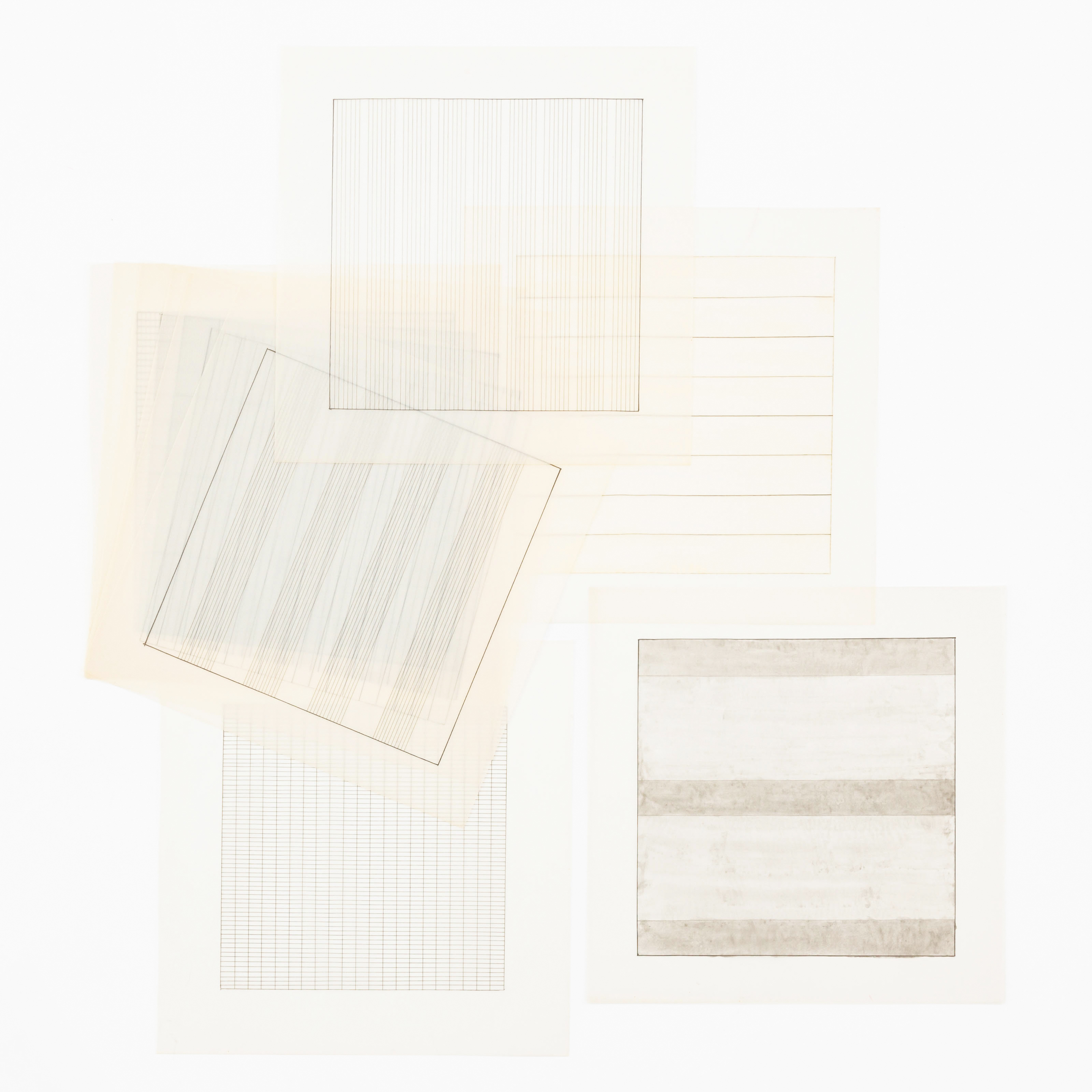 Agnes Martin - 'Paintings and Drawings 1974 - 1990'. Portfolio, Stedelijk Museum, Amsterdam, 1991 – kavel bij Bernaerts, Antwerp