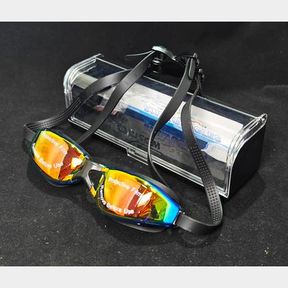 OWSOM SWIM GOGGLES OW-106014 BLACK IRIDESCENT LENS - 52055/23582