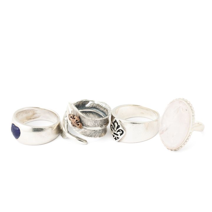 Lot Of Sterling Silver Mixed Rings
