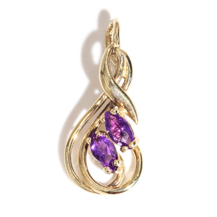 Amethyst 9ct Gold Pendant ,