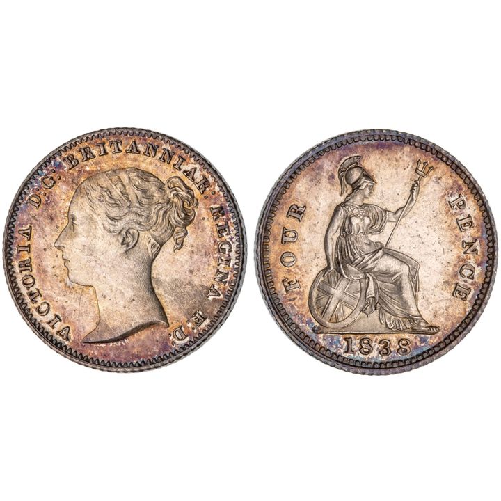 Great Britain, Victoria, Groat, 1838, UNC