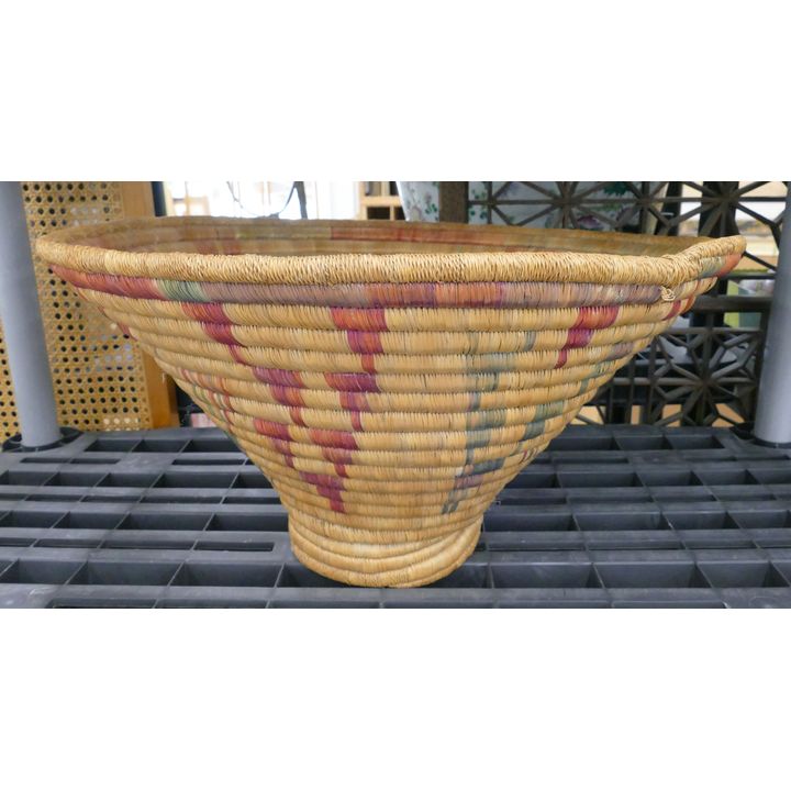 Large Coiled Native Basketry Bowl- 11x19''