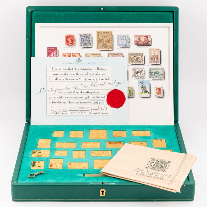 Australian Gold Plated Historic Stamp Collection, Accumulation, 1988, FDC