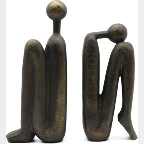 LUKITAS THINKER DECORATIVE BOOKENDS, BOOK STOPPER HOLDER NONSKID, BOOK ENDS FOR SHELVES LIVING ROOM OFFICE HOME DECOR, RESIN, 1PAI