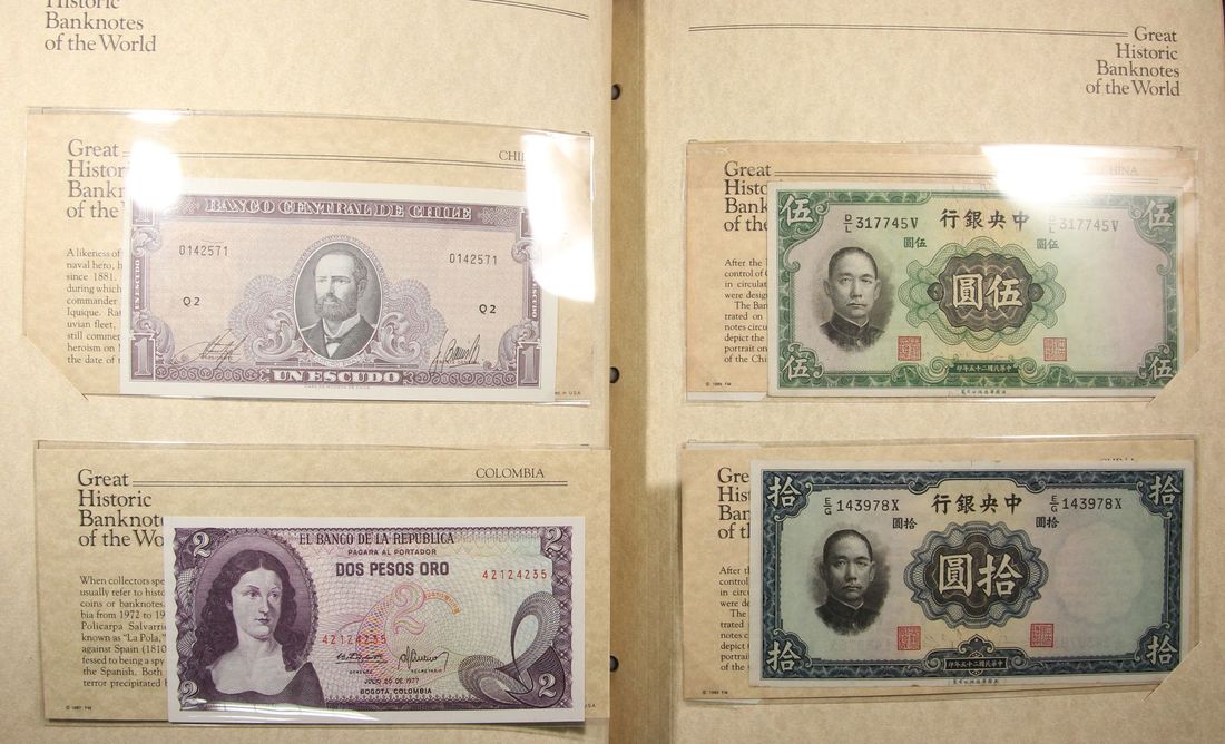Great Historic Banknotes of the World, an album of 72x banknotes, each ...