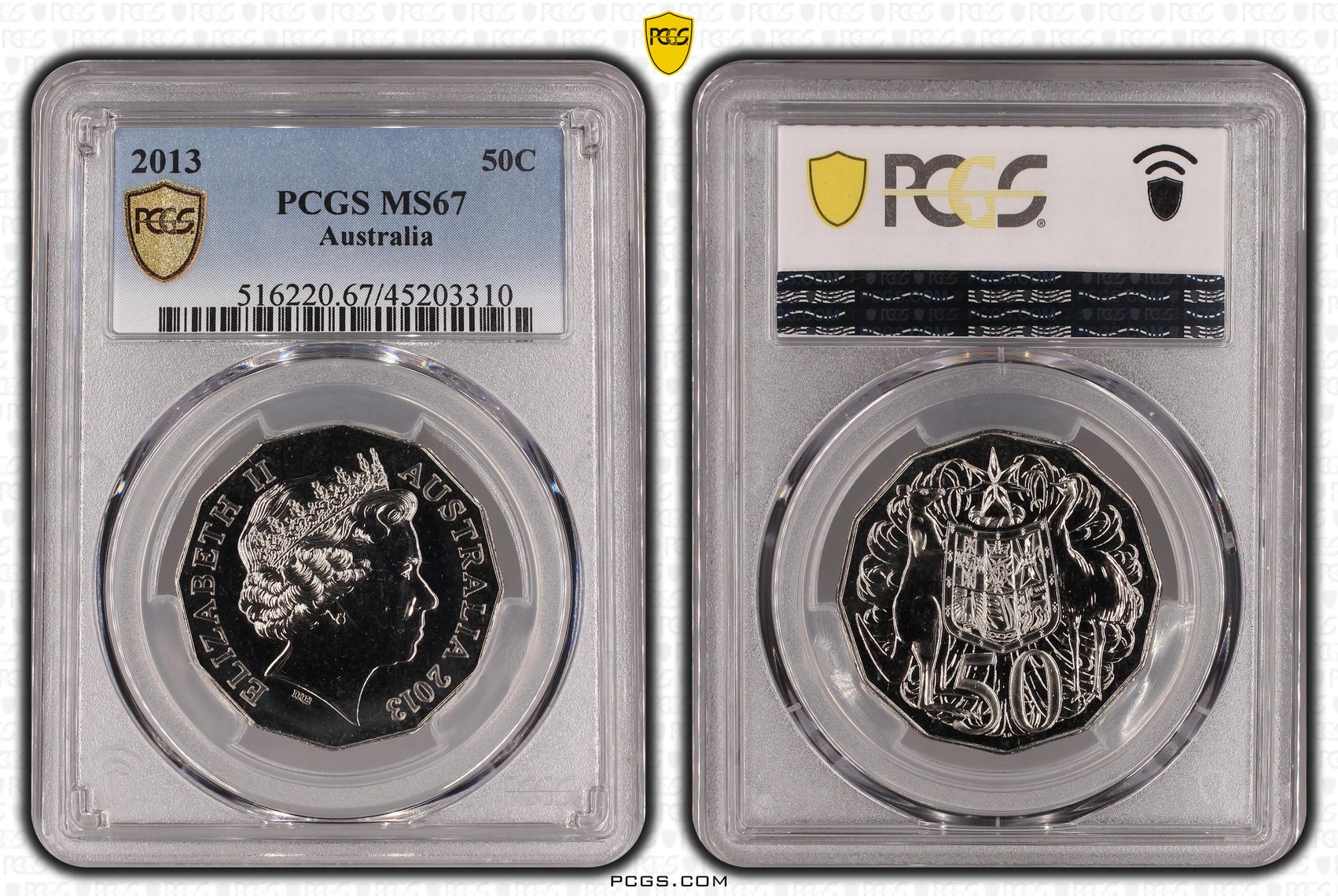Elizabeth II, Fifty Cent, 2013, PCGS MS67