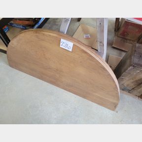 Pair of Round Heavy Solid Wood Oak Table Top Sections