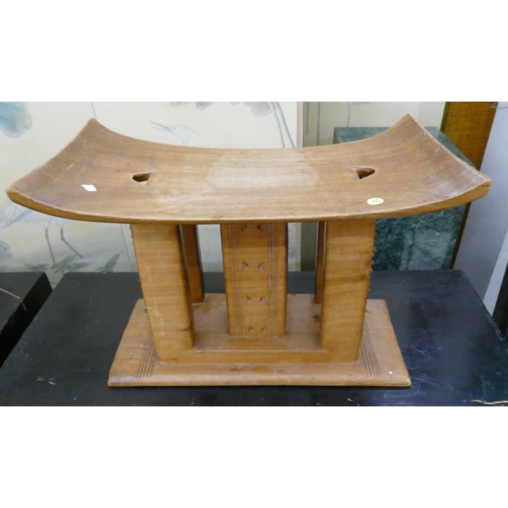 Ashanti African Carved Wood King's Chair- 14x21x11''