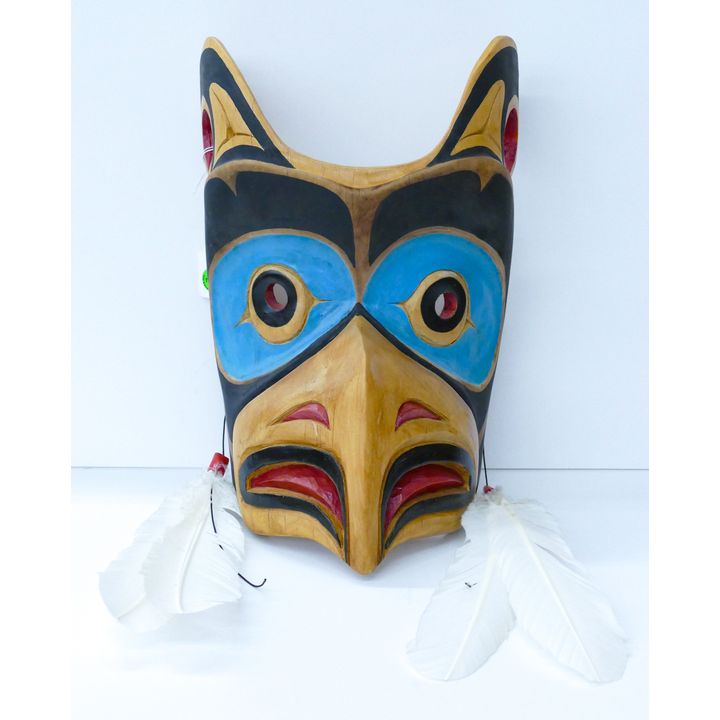 Peter Ives (S'Klallam) ''Thunderbird'' 2011 Cedar Mask 14''x9''