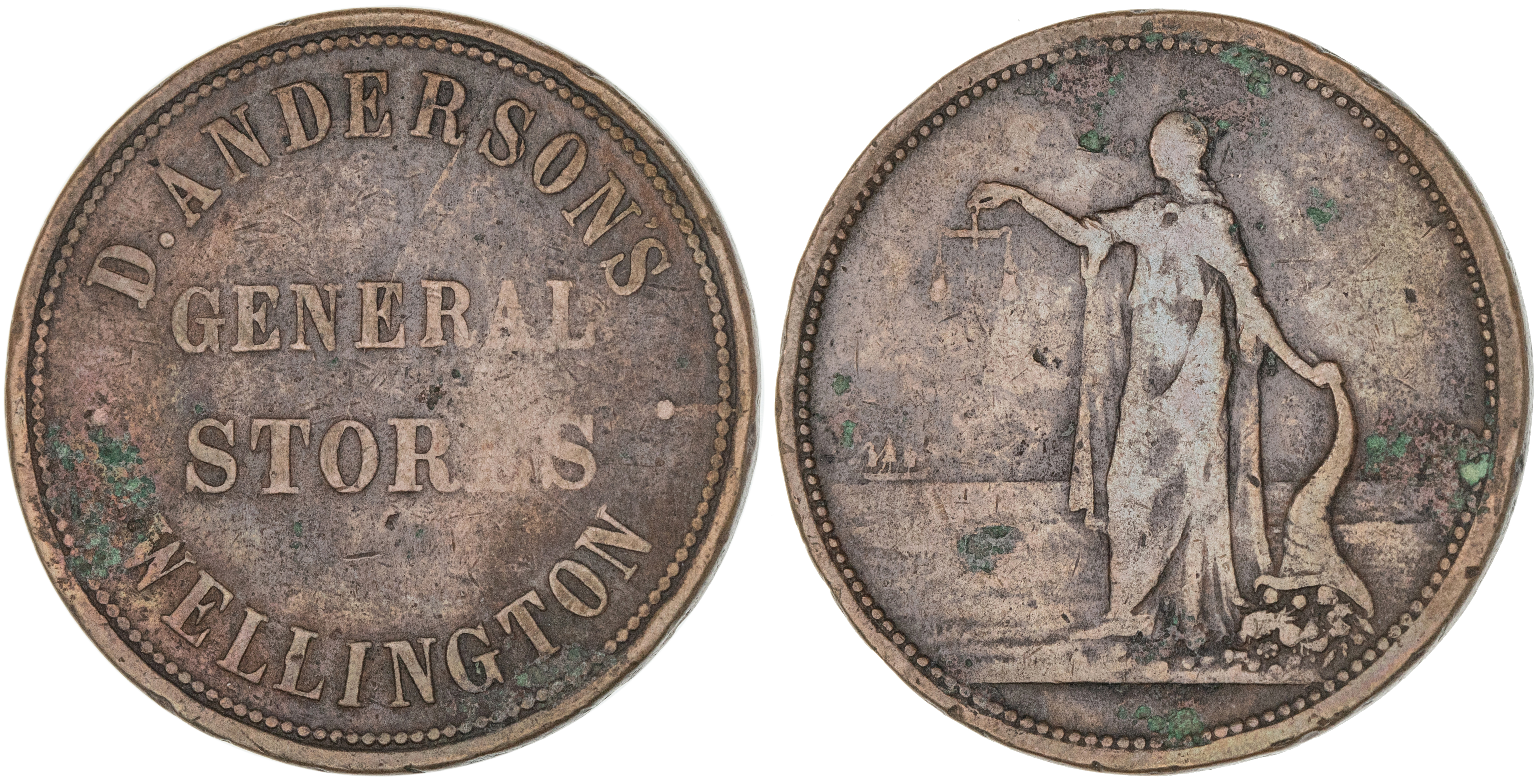 Wellington, New Zealand, D. Anderson, Penny, VG