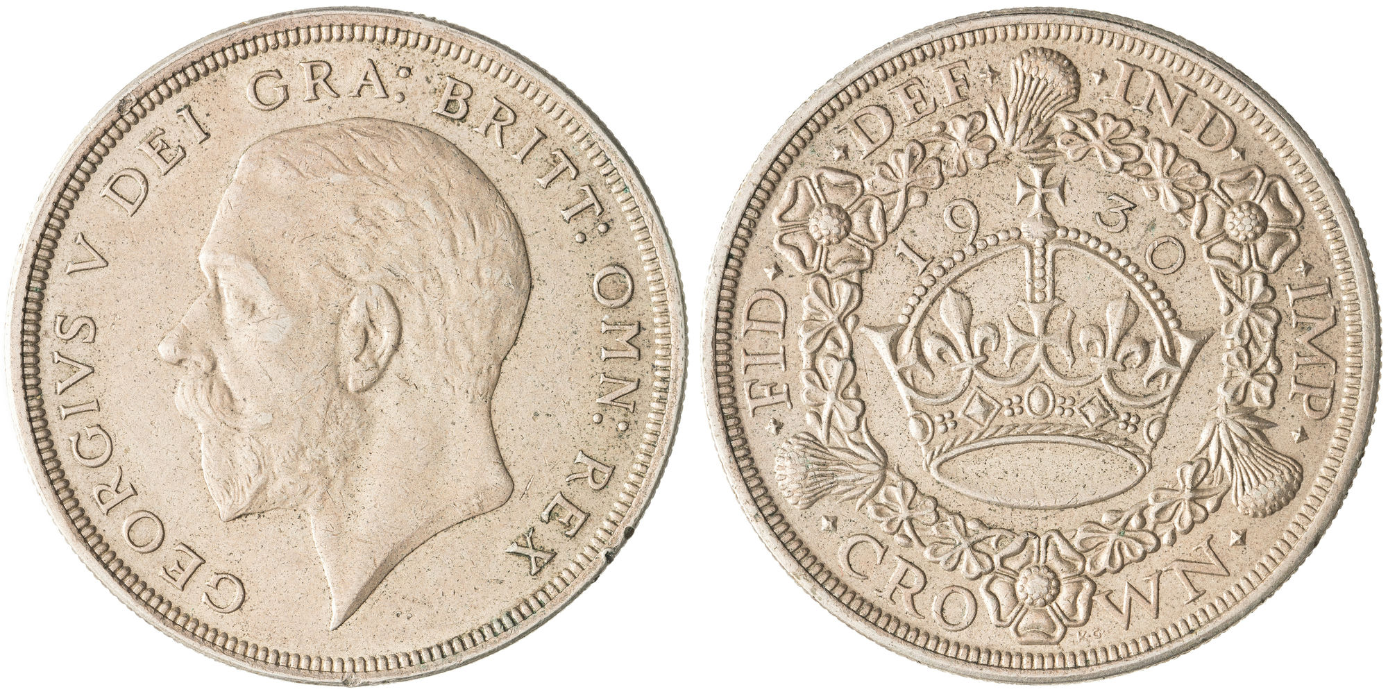 Great Britain, George V, Fourth Coinage, Crown, 1930, EF